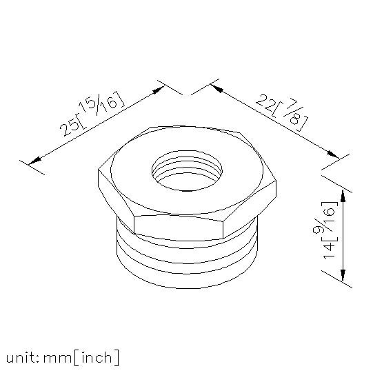 Connector For 7/16-24NS and 1/2-14NPSM thumbnail 2