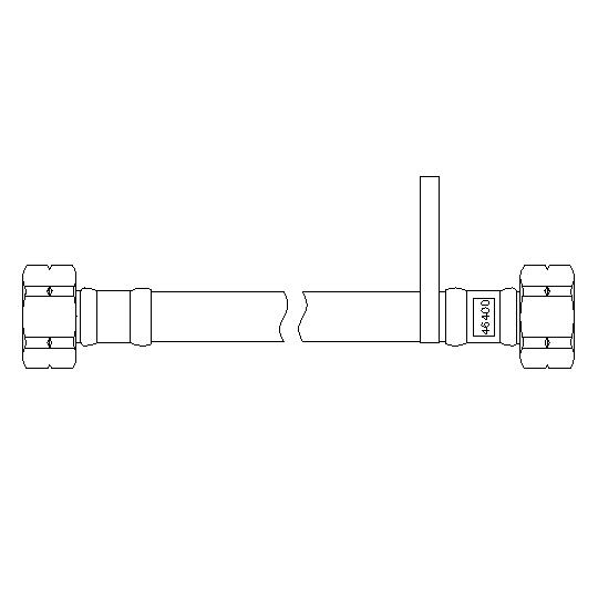 1/2" x 1/2" Stainless Steel Braided Hose 300mm